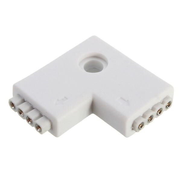 4 Pin LED Connector L Shape Connection for RGB LED Strip Light DC 12V - L 4 Pin LED Connector L Shape Connection for RGB LED Strip Light DC 12V - L